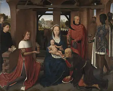 Hans Memling, panel central del Tríptico de Jan Floreins, Hospital de San Juan.