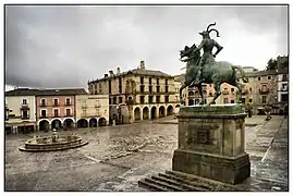 El monumento a Pizarro, en Trujillo (España)