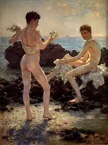 Bajo el sol poniente (circa 1917).