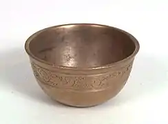 Escudilla de bronce, en el Museo del Pueblo Noruego.
