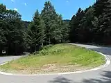 entre Lepuix y Ballon d'Alsace, curva de horquilla