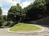 entre Lepuix y Ballon d'Alsace, curva de horquilla