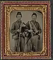 Soldados del Ejército de la Unión, armados con mosquetes Modelo 1809.