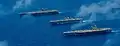 USS Ronald Reagan (CVN-76), USS Tripoli (LHA-7) y USS Abraham Lincoln (CVN-72) en 2022.
