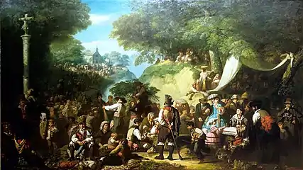 Una romería en las cercanías de Santiago, 1860, colección particular.
