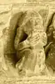 Detalle de Pórtico Sur. Músico con flauta (s. XII).