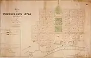 Plan de ordenación de la ciudad de Vänersborg  de 1834, ejecutado parcialmente