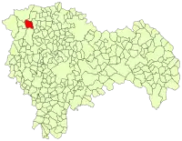 Extensión del término municipal dentro de la provincia de Guadalajara