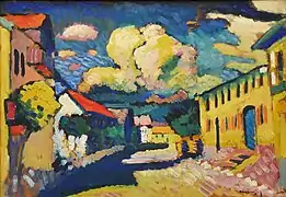 Murnau, calle de pueblo, 1908. Colección Werner Merzbacher