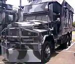 "La Bestia": vehículo policial antidisturbios de la Policía Nacional de Panamá.