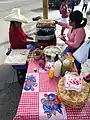 Vendedora ambulante en Los Baños del Inca