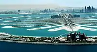 Panorámica de Palma Jumeirah con el Hotel Atlantis.