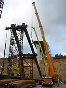 Montaje del arco atirantado