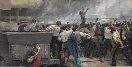 Una huelga de obreros en Vizcaya (1892), Vicente Cutanda, Museo del Prado.