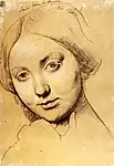 Estudio para el retrato de la vizcondesa de Haussonville (hacia 1844).