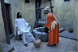 Escena 14: Encuentro de Jesús con la mujer samaritana junto al pozo