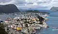 Vista general de Ålesund desde Aksla.