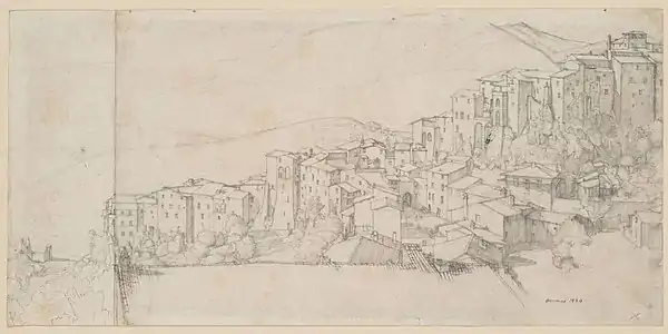 Vista de Olevano,1834, Staatliche Kunstsammlungen Dresden (Dresde)