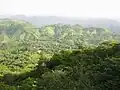 Vista parcial del pueblo desde la cúspide del cerro.