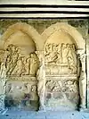 Arcosolio geminado del pórtico de la basílica de San Prudencio de Armentia en Vitoria del siglo XII.