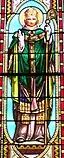 Vidriera de San Galactorio (" Sts Galactorivs ») en la iglesia Notre-Dame-de-l'Assomption en Mimizan .