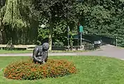 Vreden, la escultura cerca de la pasarela sobre el rio Berkel