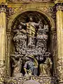 El titular del templo, Cristo Salvador, en el retablo mayor
