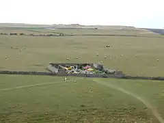 Jardín vallado en Lindisfarne.