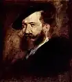 Franz von Lenbach: Retrato de Wilhelm Busch.