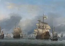 Navíos tomados durante la batalla de los cuatro días, 1666.