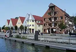 Puerto en el Peenestrom en Wolgast