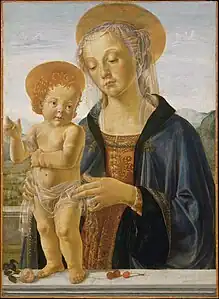 Virgen con el niño, c. 1470, del taller de Verrocchio (Nueva York, Museo Metropolitano de Arte)