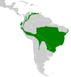 Distribución geográfica del picolezna rojizo.