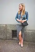 Falda abierta