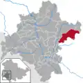 Zella-Mehlis en el distrito de Schmalkalden-Meiningen de Turingia
