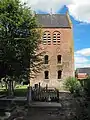 Zuidbroek, la torre del reloj de la iglesia protestante.