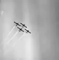 El primer grupo de caza de la Fuerza Aérea Brasileña conmemora el 25 aniversario de la epopeya en Italia.