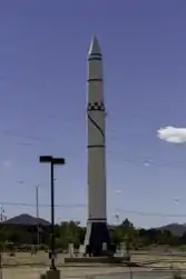 Redstone expuesto en el Museo Nacional de Historia y Ciencia Nuclear, Albuquerque, Nuevo México.