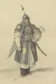 Retrato de soldado chino de finales de 1700