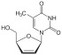 Estructura química de la Stavudina