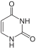 Estructura química del uracilo