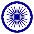 Simetría 2D D24 – Chakra Ashoka, como se representa en la bandera de la India.