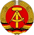 Un compás en el escudo de armas de la Alemania del Este (República Democrática Alemana)