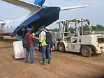 Llegada de donación por la ONU a RD Congo