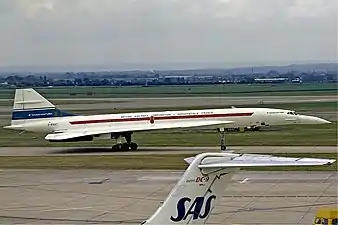Concorde con cola de resistencia de onda 'alta'