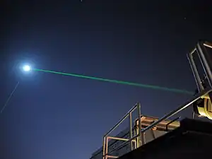 Láser de largo alcance en el Centro de Vuelo Espacial Goddard