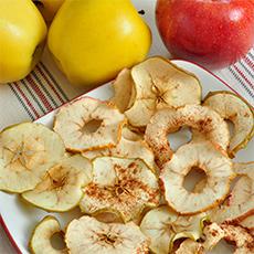 Chips de manzana al horno