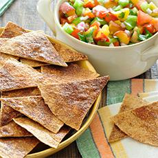 Chips de canela al horno