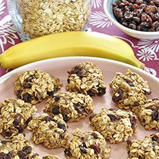 Galletas de plátano y avena