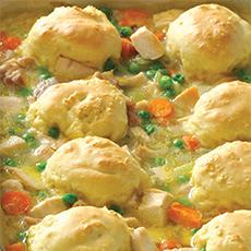 Cacerola de pollo con dumplings